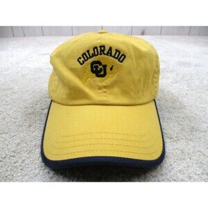 Colorado Buffaloes Hat Cap Strap Back Gold Black Boulder College Football Mens